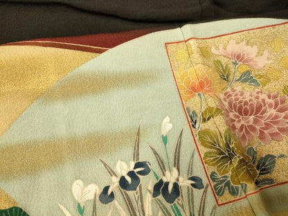 平和屋着物■豪華黒留袖　作家物　駒刺繍　竹林図　暈し染め　金彩　正絹　逸品　AABG9812fw