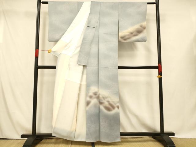 平和屋着物■訪問着 霞山重ね文 暈し染め 金銀彩 正絹 逸品 AABG9828fw