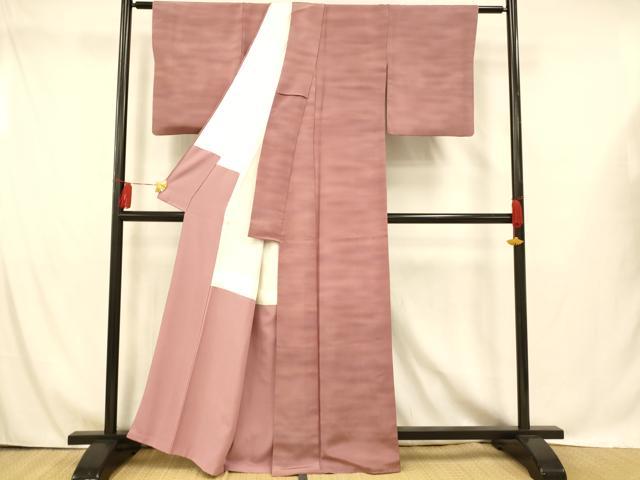 平和屋着物■虹色創家 本郷大田子 小紋 霞文 暈し染め 正絹 逸品 AABG9830fw
