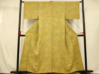 平和屋着物■上質な小紋 霞文 暈し染め 正絹 逸品 AABG9833fw