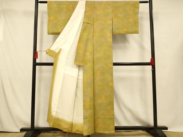 平和屋着物■上質な小紋 霞文 暈し染め 正絹 逸品 AABG9833fw