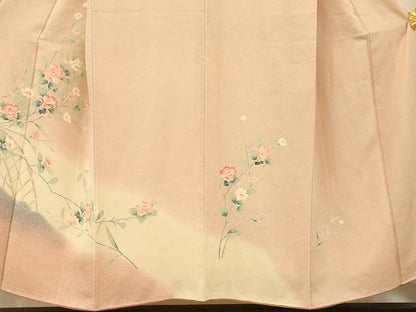 平和屋着物■訪問着 更紗花籬文 暈し染め 正絹 逸品 AABG9834fw