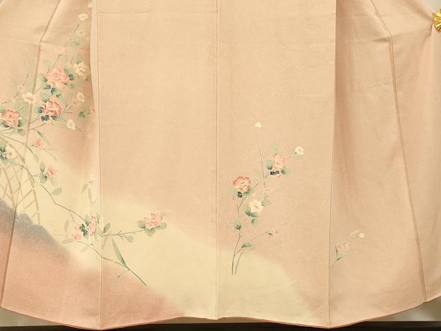 平和屋着物■訪問着 更紗花籬文 暈し染め 正絹 逸品 AABG9834fw