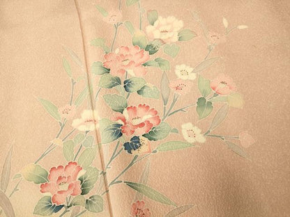 平和屋着物■訪問着 更紗花籬文 暈し染め 正絹 逸品 AABG9834fw