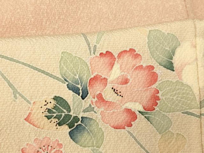 平和屋着物■訪問着 更紗花籬文 暈し染め 正絹 逸品 AABG9834fw