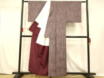 平和屋着物■上質な紬　霞文　正絹　逸品　AABG9836fw