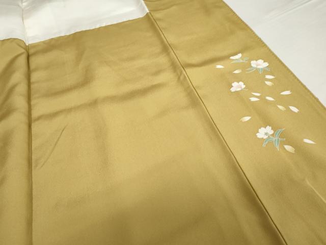 平和屋着物●訪問着　友禅　草花文　暈し染め　正絹　逸品　AABG9844cs
