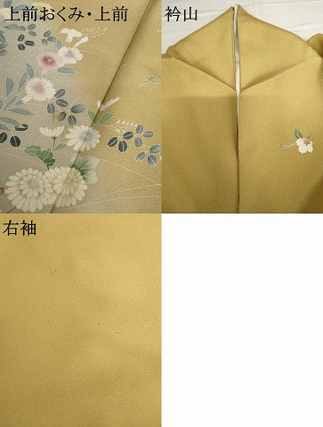 平和屋着物●訪問着　友禅　草花文　暈し染め　正絹　逸品　AABG9844cs