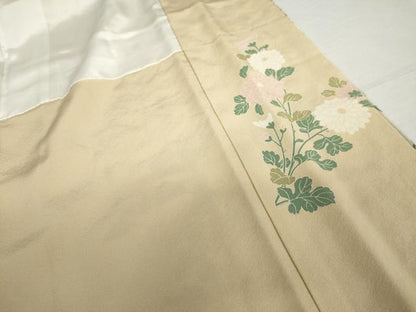 平和屋着物●訪問着　麗光刺繍　枝花文　暈し染め　金糸　金彩　正絹　逸品　AABG9846cs