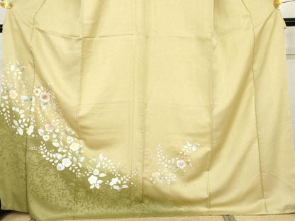 平和屋着物●訪問着　辻が花　暈し染め　金銀彩　正絹　逸品　AABG9854cs