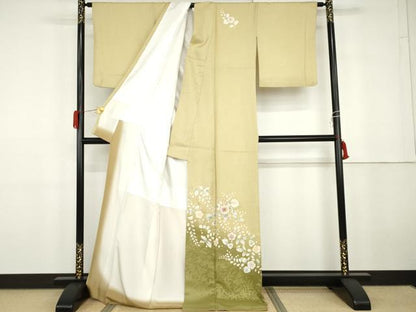 平和屋着物●訪問着　辻が花　暈し染め　金銀彩　正絹　逸品　AABG9854cs