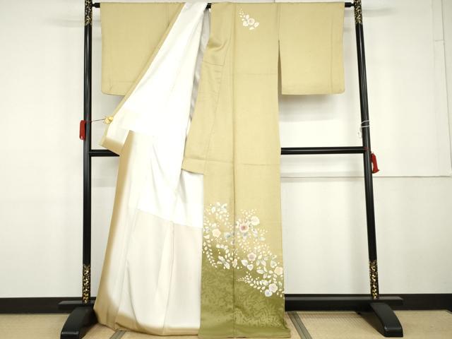 平和屋着物●訪問着　辻が花　暈し染め　金銀彩　正絹　逸品　AABG9854cs