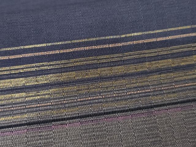 平和屋着物●お召　色留袖　寿光織　横段文　金糸　正絹　逸品　AABG9855cs