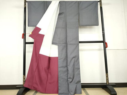 平和屋着物●本場大島紬　染大島　花尽くし　正絹　逸品　AABG9856cs