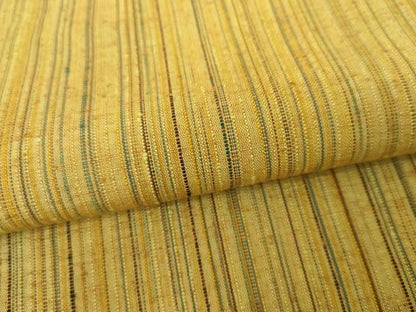 平和屋着物●上質な紬　縞　正絹　逸品　AABG9858cs