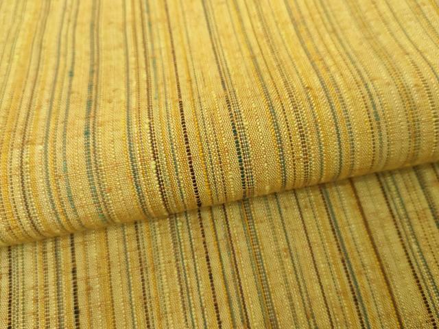 平和屋着物●上質な紬　縞　正絹　逸品　AABG9858cs