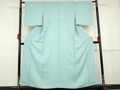 平和屋着物●上質な色無地　草花地紋　瓶覗色　正絹　逸品　AABG9860cs