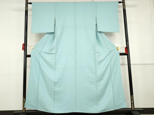 平和屋着物●上質な色無地　草花地紋　瓶覗色　正絹　逸品　AABG9860cs