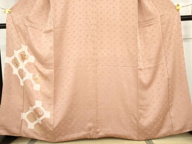 平和屋着物●訪問着　駒刺繍　絞り　蜀江花宝尽くし　金糸　金彩　正絹　逸品　AABG9861cs