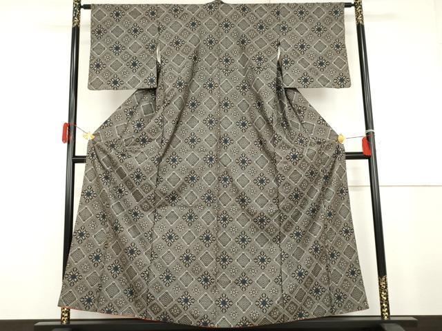 平和屋着物●本場大島紬　龍郷絣　正絹　逸品　AABG9862cs