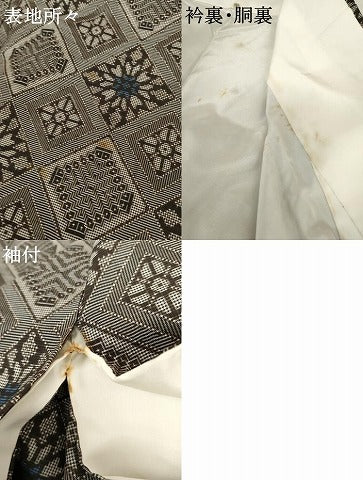 平和屋着物●本場大島紬　龍郷絣　正絹　逸品　AABG9862cs
