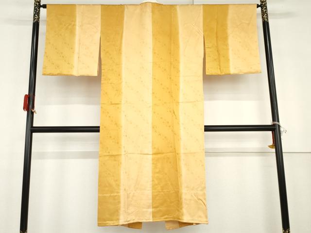 平和屋着物●長襦袢　無双仕立て　舞花斜縞地紋　暈し染め　正絹　逸品　未使用　AABG9865cs