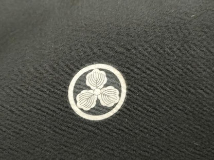 平和屋着物●本加賀友禅作家　北盛夫　黒留袖　風景花蝶文　正絹　逸品　AABG9868cs