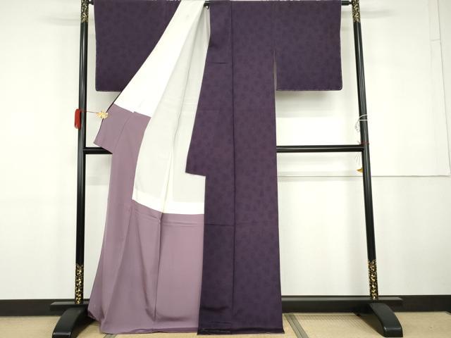 平和屋着物●重要無形文化財　人間国宝　中村勇二郎　江戸小紋　国宝平等院雲中供養菩薩像五十二　正絹　逸品　AABG9874cs