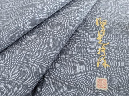 平和屋着物●伝統工芸師　服部光擴　江戸小紋　鮫小紋柄　正絹　逸品　未使用　AABG9882cs