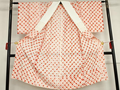 平和屋着物●長襦袢　無双仕立て　絞り　広衿仕立て　正絹　逸品　未使用　AABG9894cs