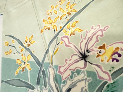 平和屋着物●豪華色留袖　作家物　周　ろうけつ染　草花文　暈し染め　正絹　逸品　AABG9897cs