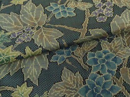 平和屋着物●本場大島紬　一元絣　枝花文　正絹　逸品　未使用　AABG9908cs