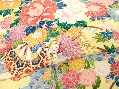 平和屋着物●豪華振袖　作家物　吉祥花車文　暈し染め　正絹　逸品　AABG9910cs