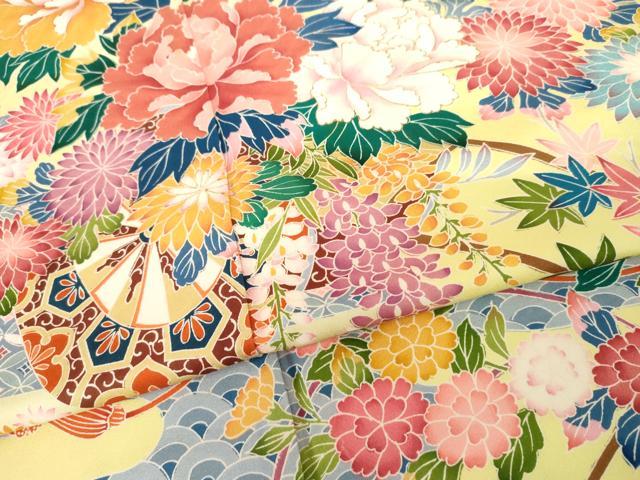 平和屋着物●豪華振袖　作家物　吉祥花車文　暈し染め　正絹　逸品　AABG9910cs