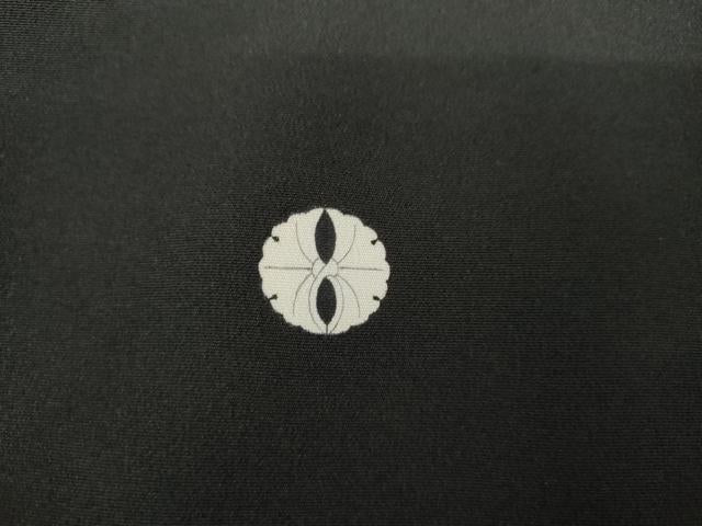 平和屋着物●豪華黒留袖　友禅　作家物　風景花松文　正絹　逸品　AABG9912cs