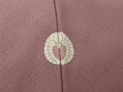 平和屋着物●上質な色無地　京紫色　正絹　逸品　AABG9914cs