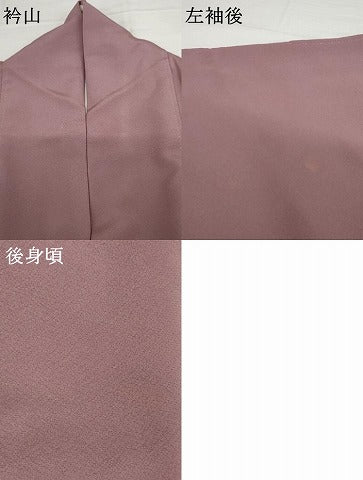 平和屋着物●上質な色無地　京紫色　正絹　逸品　AABG9914cs
