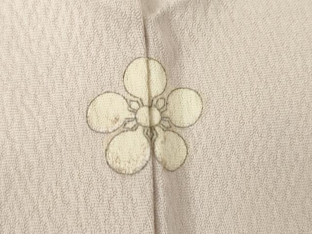 平和屋着物●上質な色無地　刺繍　舞花文　牡丹鼠色　正絹　逸品　未使用　AABG9915cs