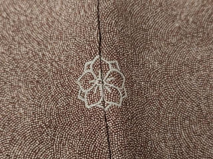 平和屋着物●青木茂　江戸小紋　鮫小紋柄　鬼しぼ縮緬　正絹　逸品　AABG9917cs