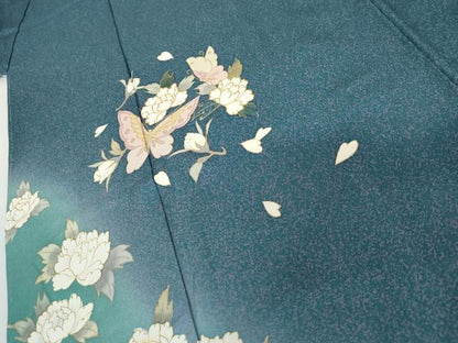 平和屋着物●訪問着　花蝶文　暈し染め　三越扱い　正絹　逸品　未使用　AABG9927cs