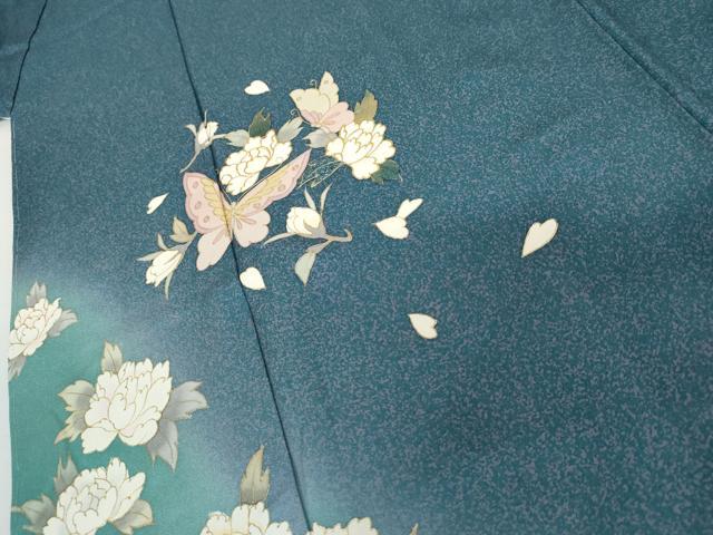 平和屋着物●訪問着　花蝶文　暈し染め　三越扱い　正絹　逸品　未使用　AABG9927cs