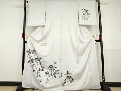 平和屋着物●洗える最高級着物　＜英＞はなぶさ謹製　訪問着　枝花文　椿　洗える着物　AABG9929cs