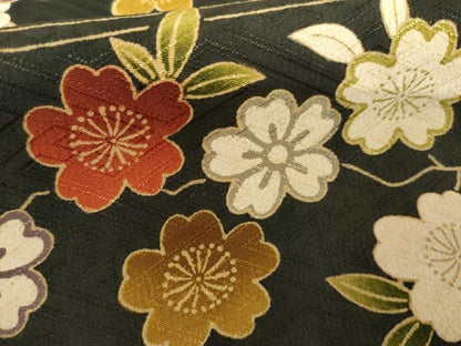 平和屋着物●訪問着　御所解き文様　黒地　金彩　正絹　逸品　AABG9933cs