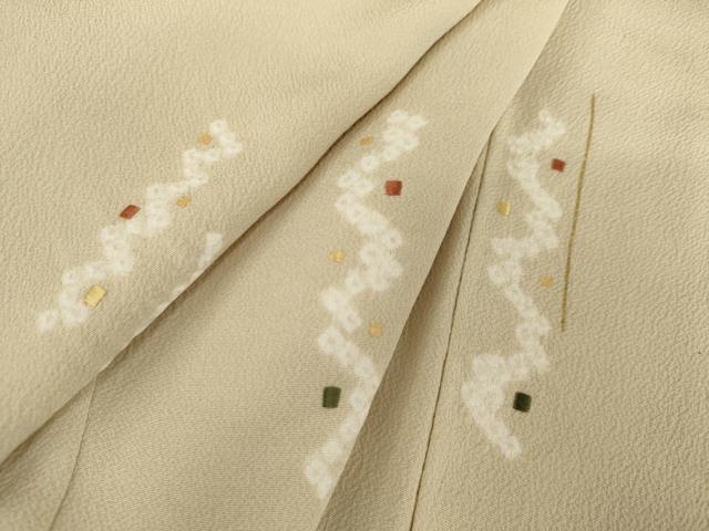 平和屋着物●上質な小紋　絞り　刺繍　箔散らし　金糸　金彩　正絹　逸品　AABG9934cs