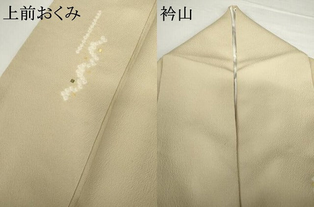 平和屋着物●上質な小紋　絞り　刺繍　箔散らし　金糸　金彩　正絹　逸品　AABG9934cs