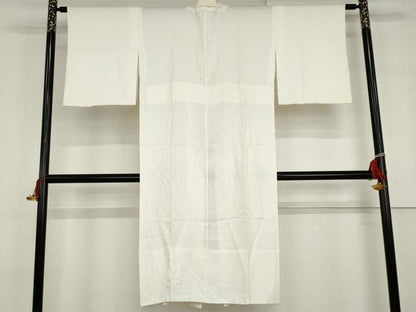 平和屋着物●長襦袢　無双仕立て　紗綾形地紋　高島屋扱い　正絹　逸品　AABG9937cs