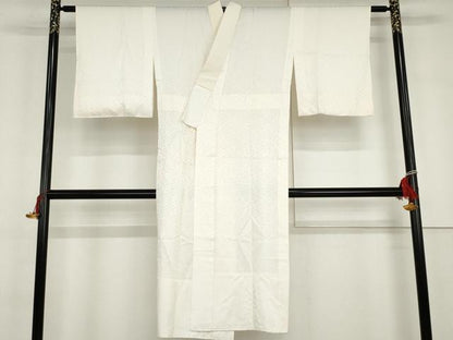 平和屋着物●長襦袢　無双仕立て　紗綾形地紋　高島屋扱い　正絹　逸品　AABG9937cs