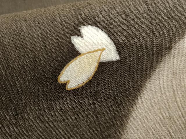 平和屋着物●訪問着　作家物　紬縮緬　舞花文　金彩　正絹　逸品　AABG9959cs 平和屋着物○訪問着 作家物 紬縮緬 舞花文 金彩 正絹 逸品 AABG9959cs