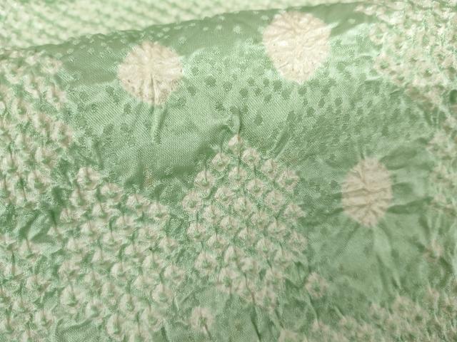 平和屋着物●上質な小紋　絞り　吉祥色紙重ね文　正絹　逸品　AABG9962cs