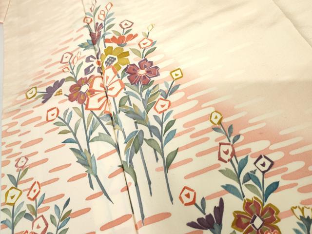 平和屋着物●訪問着　木版染め　枝花文　正絹　逸品　AABG9965cs 平和屋着物○訪問着 木版染め 枝花文 正絹 逸品 AABG9965cs - メルカリ